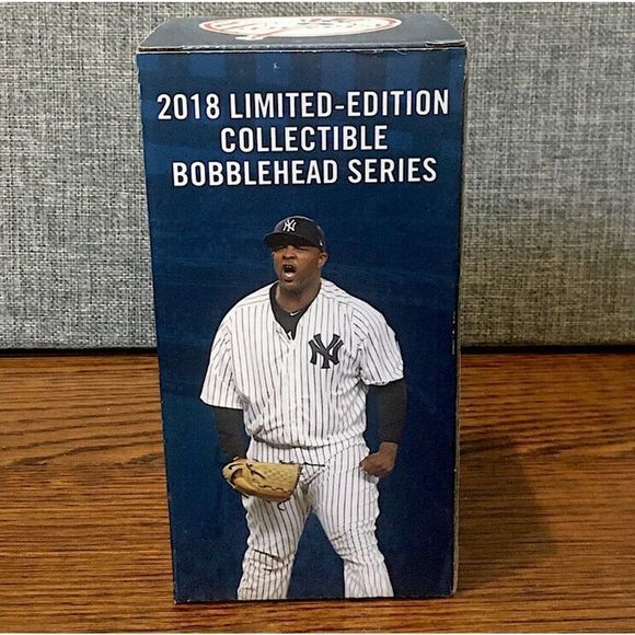 NY YANKEES SABATHIA BOBBLEHEAD SGA NIB 7/27/2018 BRAVED RAIN FOR IT! - Picture 2 of 12